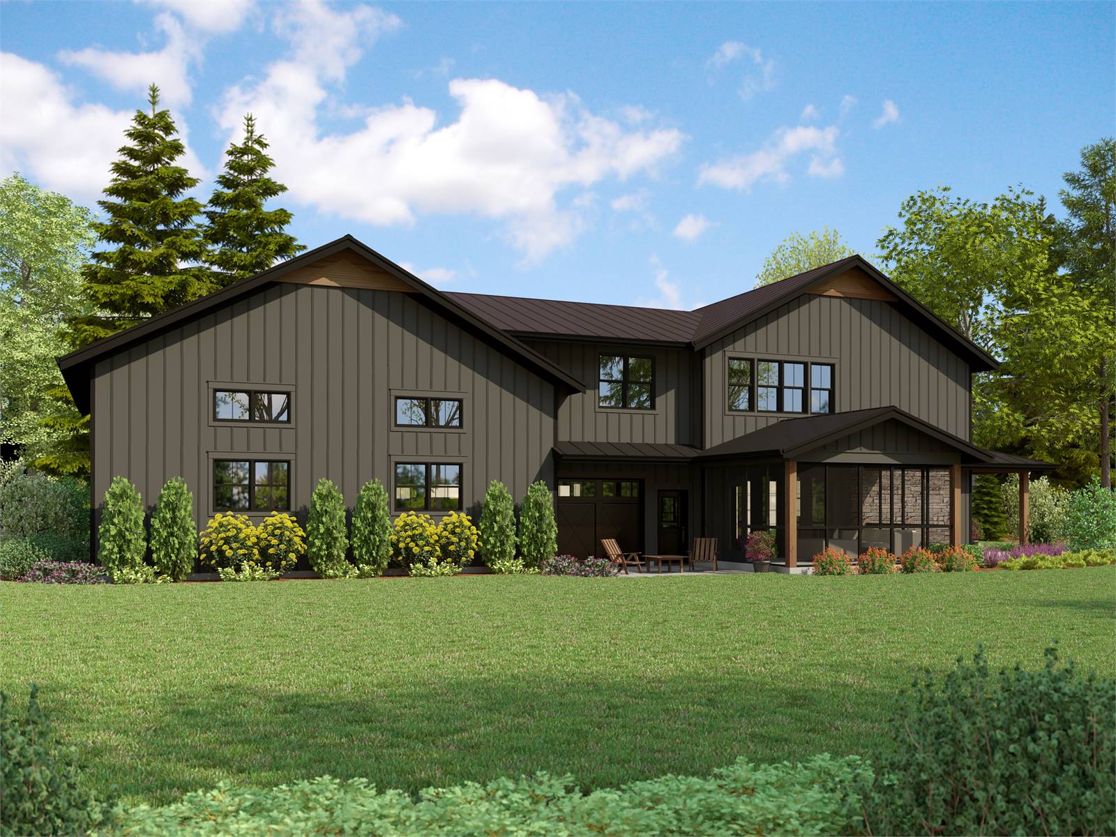 Two Story Barndominium RV Style House Plan 3427: The Maplewood - 3427