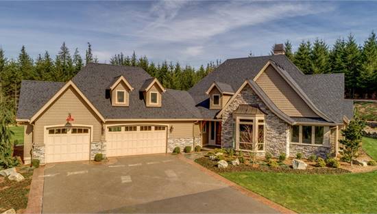 Beautiful French Country Home with Angled 3-Car Garage