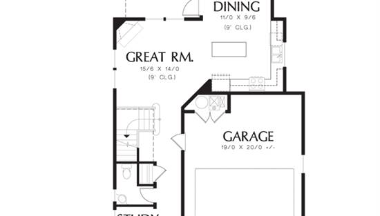 Two-story Craftsman House Plan with Secluded Master Suite - 1910