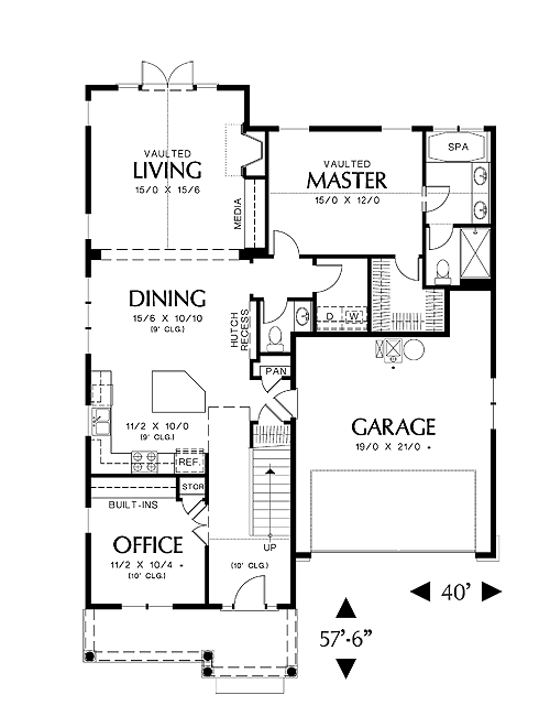 Stow 5268 - 3 Bedrooms and 2 Baths | The House Designers - 5268