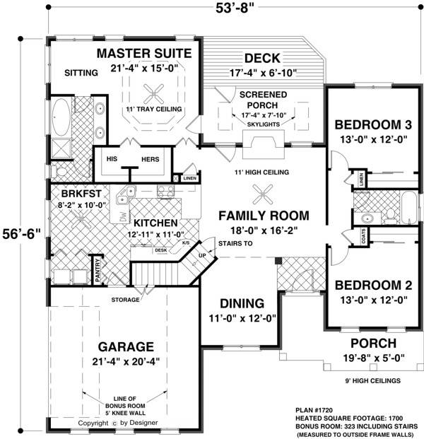 The Rosewood 8432 - 3 Bedrooms and 2.5 Baths | The House Designers - 8432