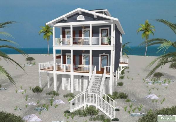 The Coastal Vista 1770 - 2 Bedrooms and 3.5 Baths | The House Designers ...