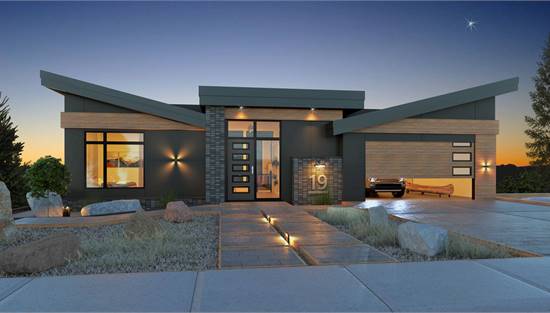 Striking Modern with Unique Rooflines