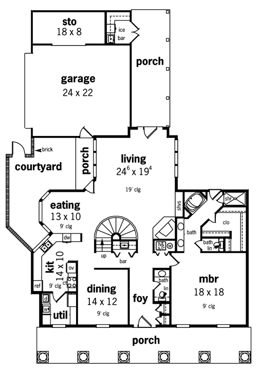 Tara 3301 4491 4 Bedrooms And 3 5 Baths The House Designers 4491