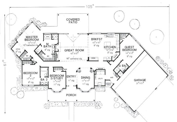 The Blanco 5417 - 4 Bedrooms and 3 Baths | The House Designers - 5417