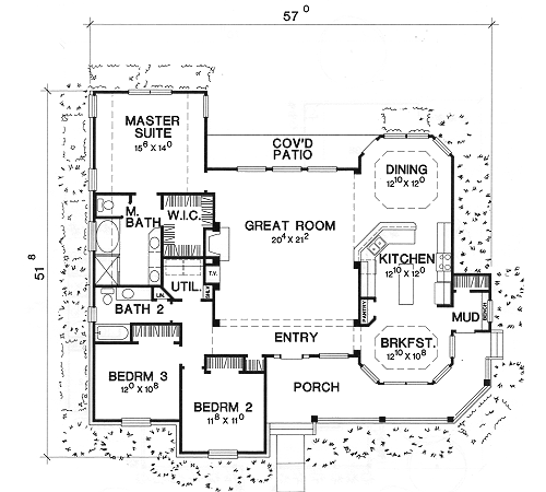 The Livingston 2904 - 3 Bedrooms and 2 Baths | The House Designers