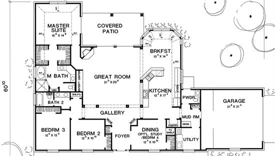 The Mitchell 5416 - 4 Bedrooms and 2 Baths | The House Designers - 5416