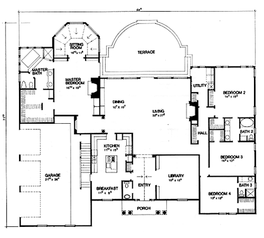 The Lancaster 2965 - 4 Bedrooms and 3.5 Baths | The House Designers