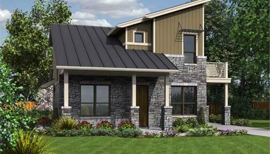 Green Contemporary Style House Plan 3075: The Greenview - 3075