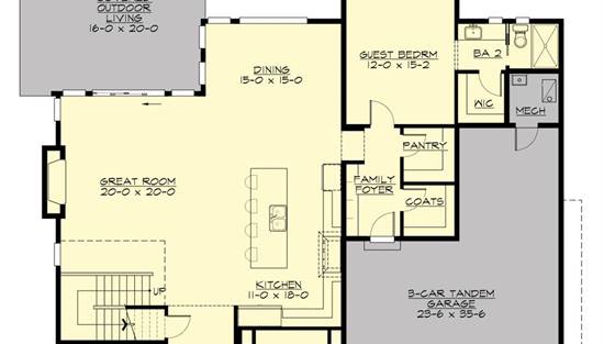 Two Story Modern Style House Plan 1103: Carina - 1103