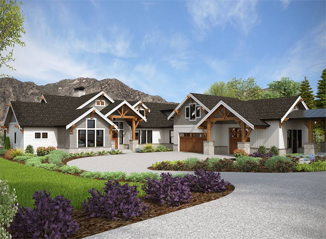 Luxury Outdoor Living Craftsman Style House Plan 1343 1343