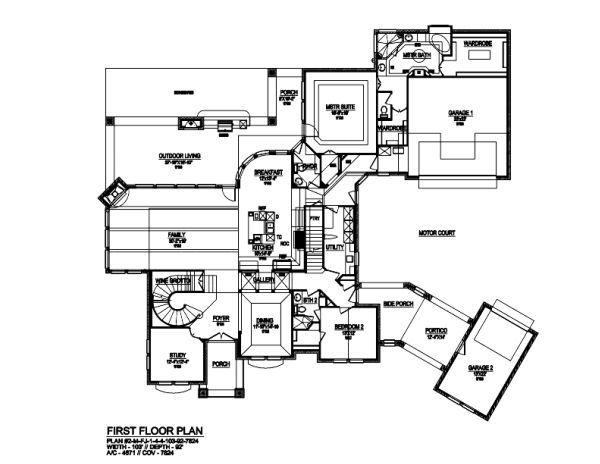 The Augusta 9050 - 4 Bedrooms and 4.5 Baths | The House Designers