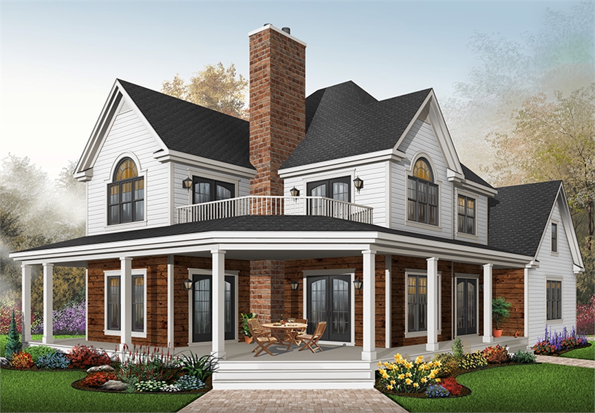 3 Outdoor Living Country Style House Plan 6098 Mt Meridian 6098