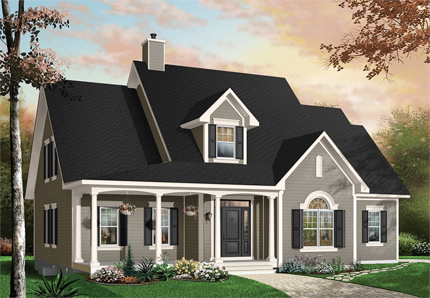 Country Style House Plan 6344 Canadian 6344