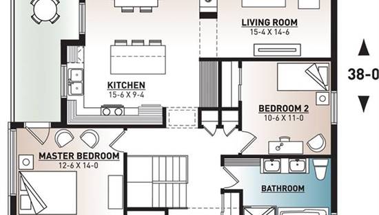 Zenia Charming Modern Style House Plan 7823