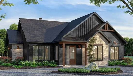 Craftsman with Wood and Stone Exteriors