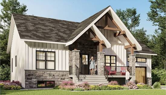 Front View Featuring Trendy Modern Craftsman Style Exterior