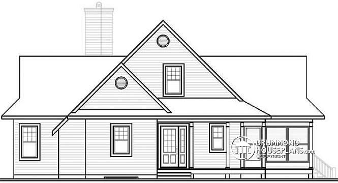 Lake front cottage house  plan 