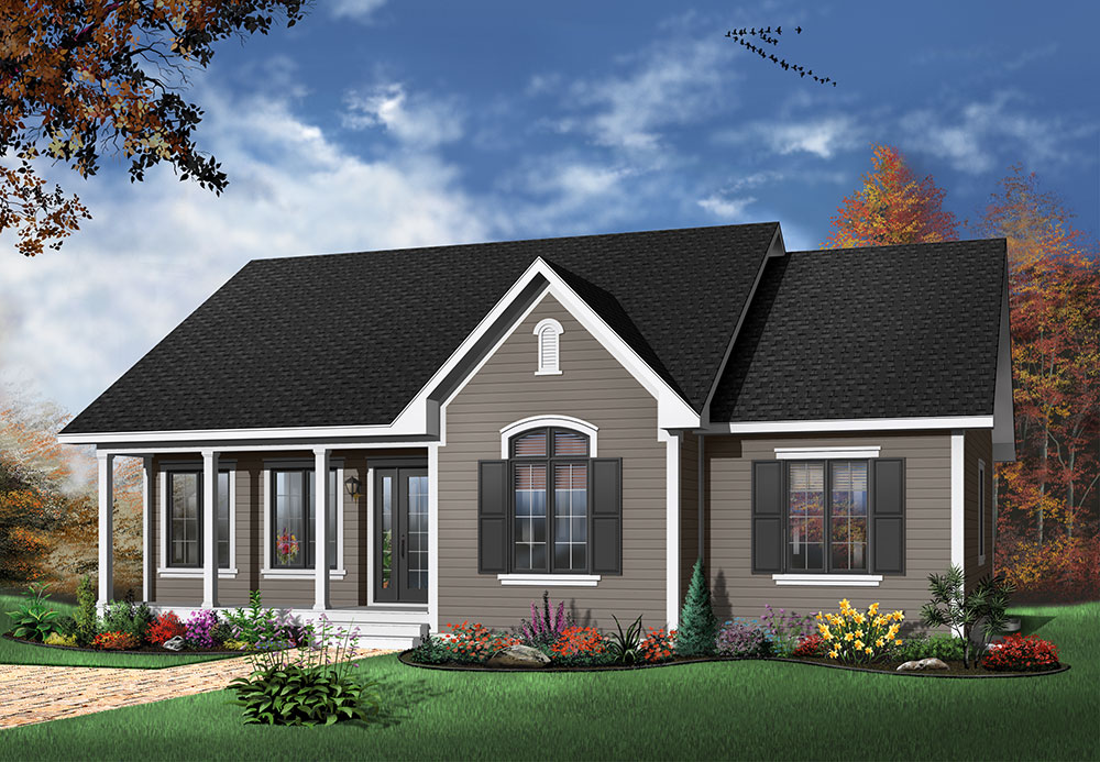 Cozy And Charming One story House Plan