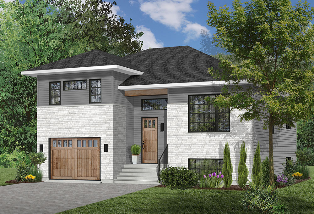 Logan A Modern Three Bedroom Split Level House Plan 9535