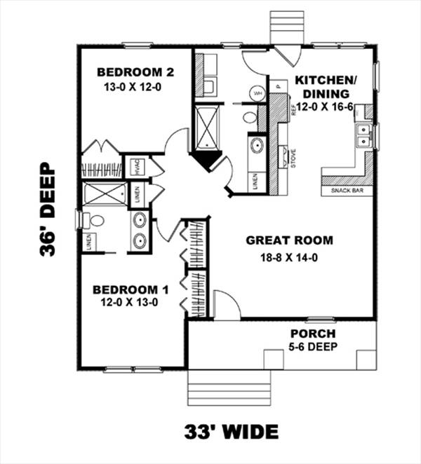 The Molly 8482 - 2 Bedrooms and 2.5 Baths | The House Designers