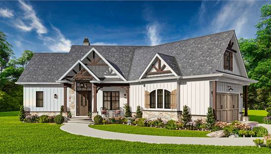 Affordable Rustic Craftsman with 2-Car Garage