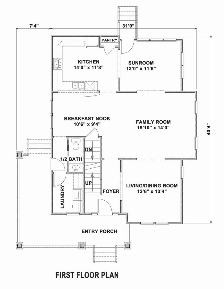 Traditional Style House Plan 6976 Cape May