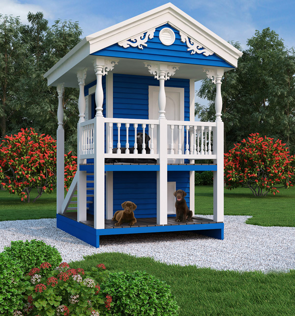 Two Story Playhouse And Doghouse Design 