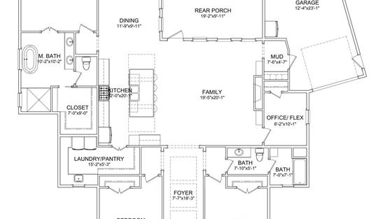 One Story Traditional Style House Plan 7187: Cobble Lane - 7187