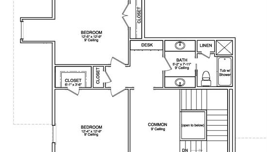 Le Pierre Four-Bedroom European House Plan with an Eating Bar - 9627