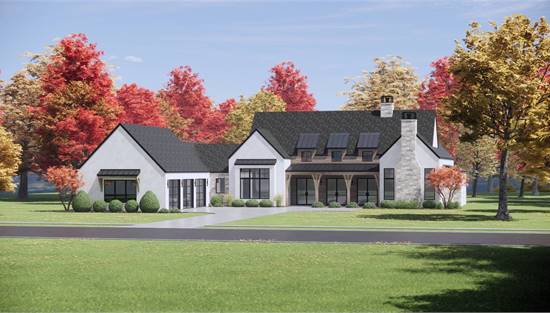 Modern Farmhouse with Triple Dormers