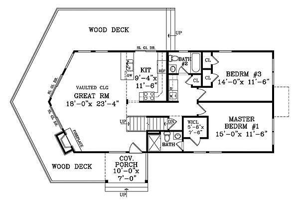 3 Bedroom 2 Story Modern Beach Style House Plan 1878 1878