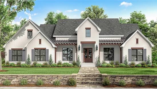 Traditional Farmhouse with Large Covered Porch