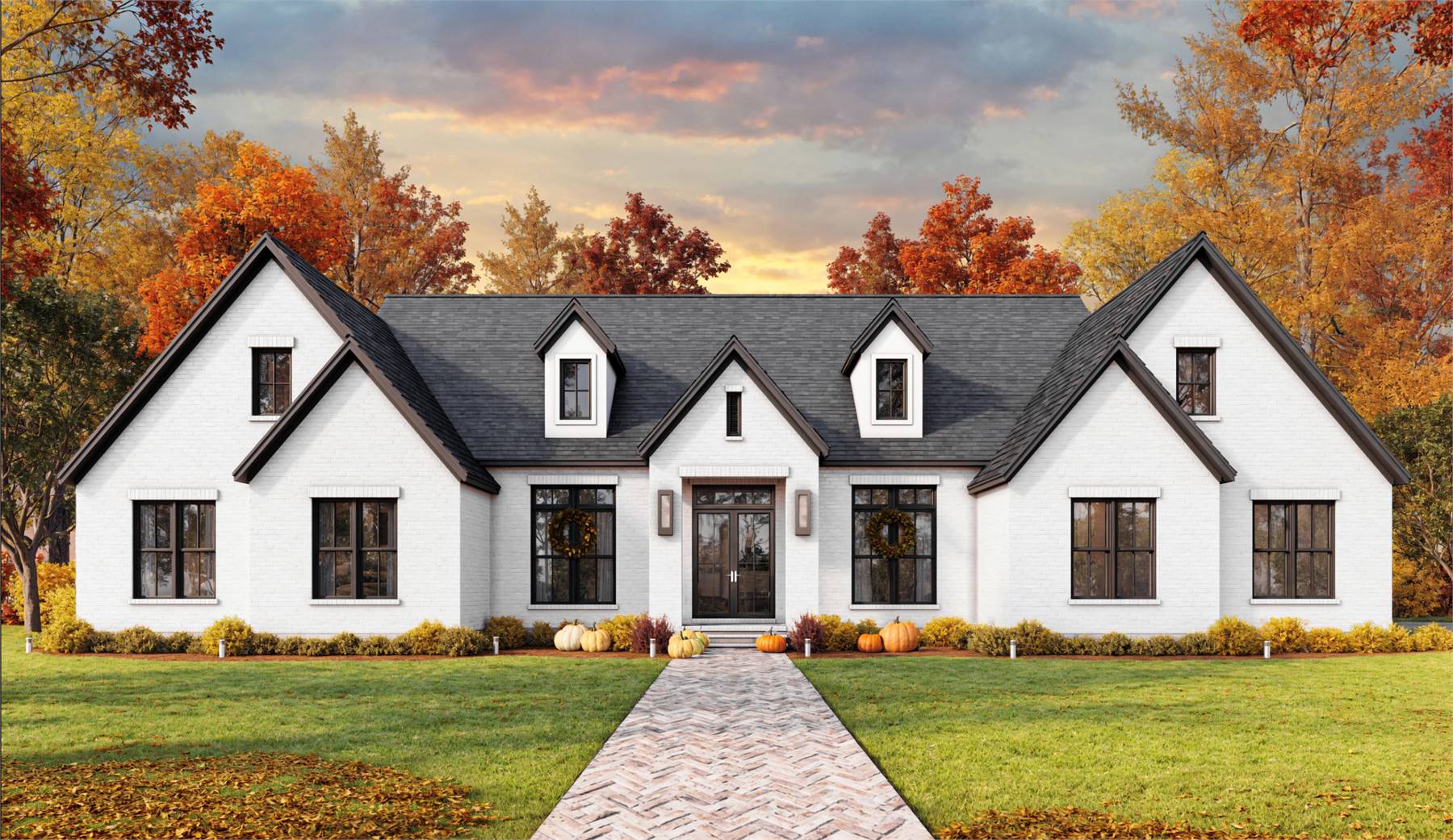 Beautiful French Country Home in Autumn