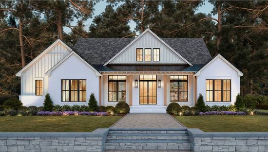 Modern Farmhouse with Rear Wraparound Porch