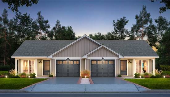 Single Story Modern Farmhouse Duplex