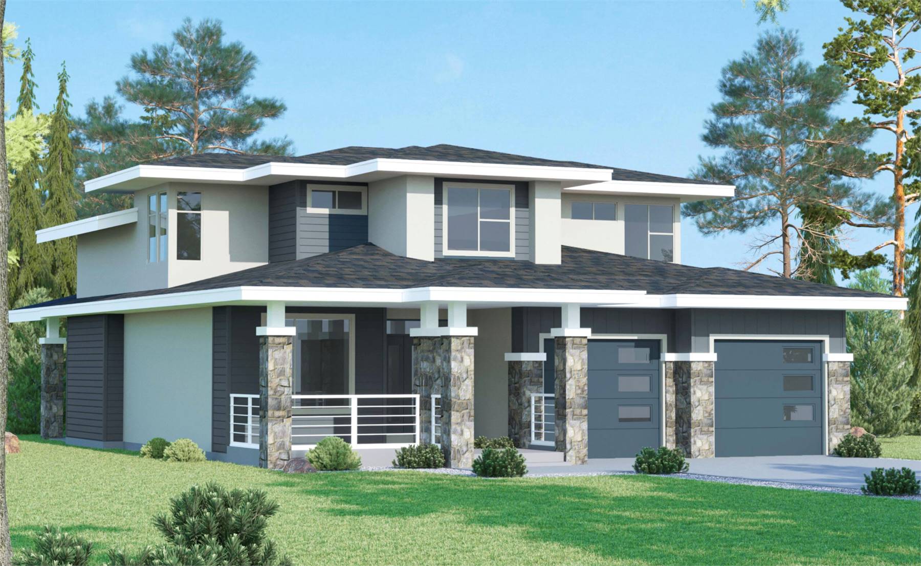 Traditional Family House with Covered Front Porch