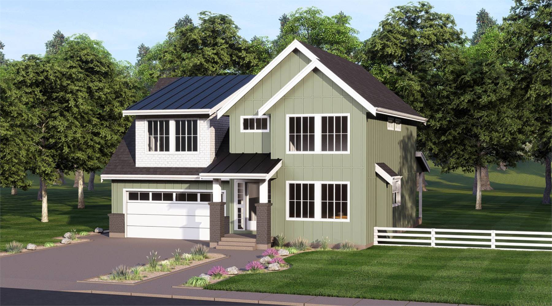 Charming Modern Farmhouse with Covered Entrance