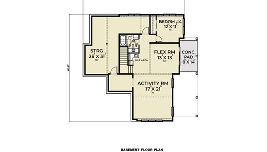 Rustic Walkout Basement Craftsman Style House Plan 9798 - 9798