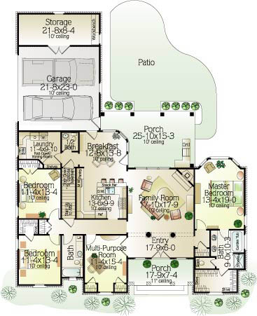 Gracie 7647 - 3 Bedrooms and 2 Baths | The House Designers