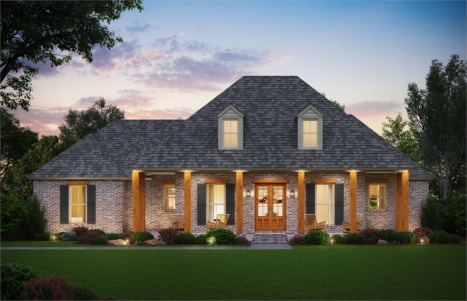 Acadian 4 Bedroom Southern Style House Plan 1626 1626