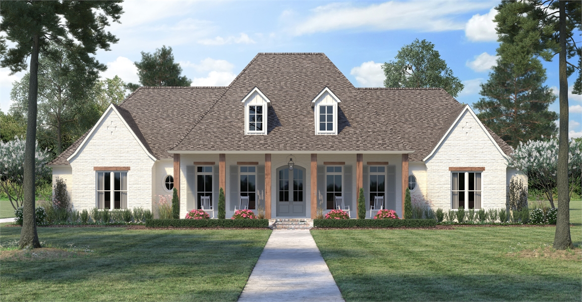 4 Bedroom French Country Acadian Style House Plan 6838 Grand Prairie 