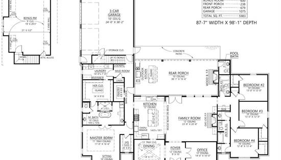 4 Bedroom French Country Acadian Style House Plan 6838: Grand Prairie ...