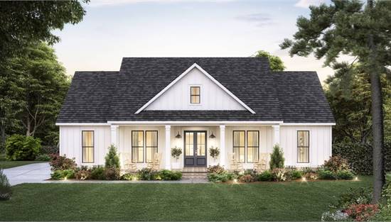 Charming, Affordable One-Story Farmhouse with Covered Entry