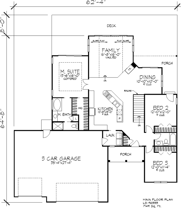 The Preston 1419 - 3 Bedrooms and 2.5 Baths | The House Designers