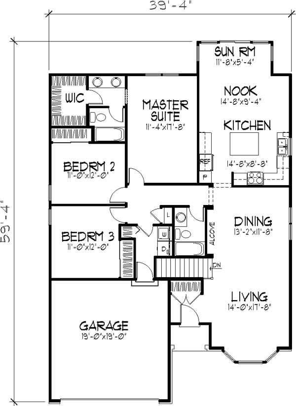 The Beaufort 1517 3 Bedrooms And 2 5 Baths The House Designers 1517