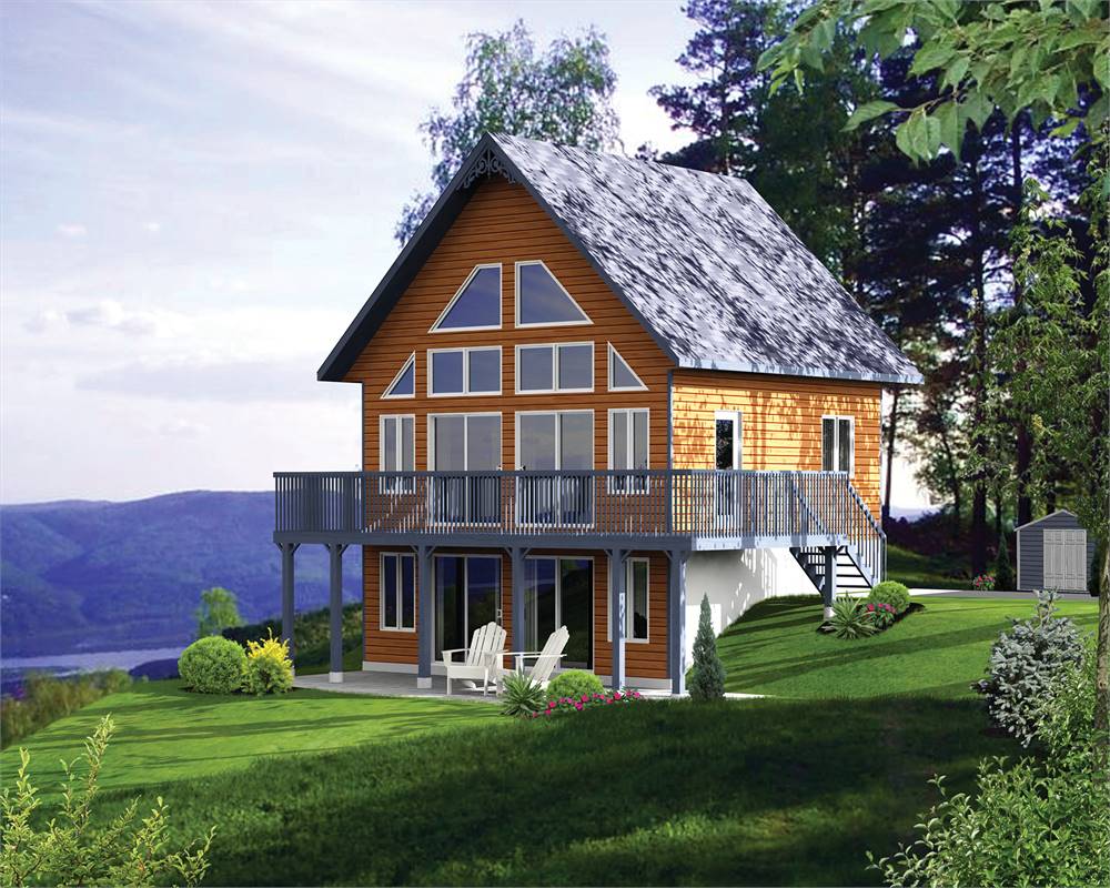 Two Story Mountain Cottage Style House Plan 9807 Okemo 9807