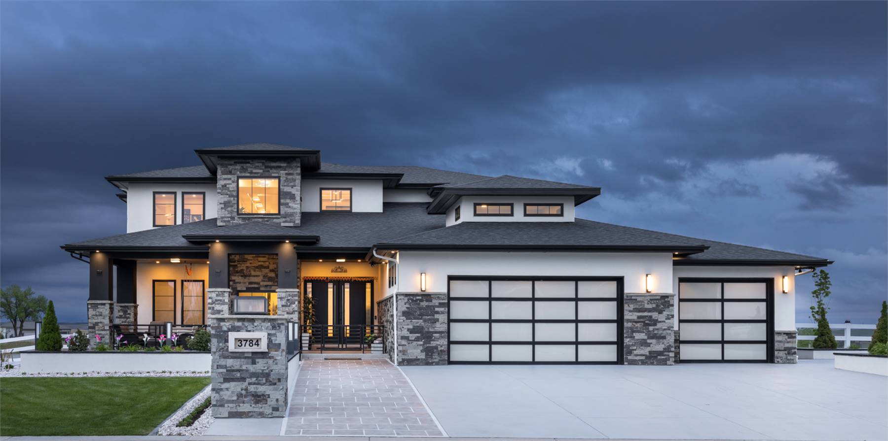 Striking Modern with 3 Car Garage