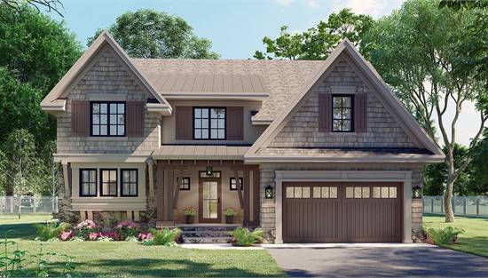 Two Story Craftsman Home with Covered Front Porch