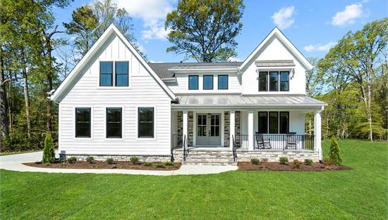 Modern Two Story Farmhouse with Covered Front Porch